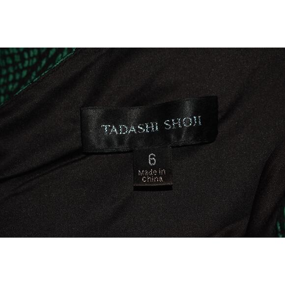 TADASHI SHOJI $368 Textured Puff Sleeve One Shoulder Cocktail‎ Dress size 6 - Picture 6 of 6